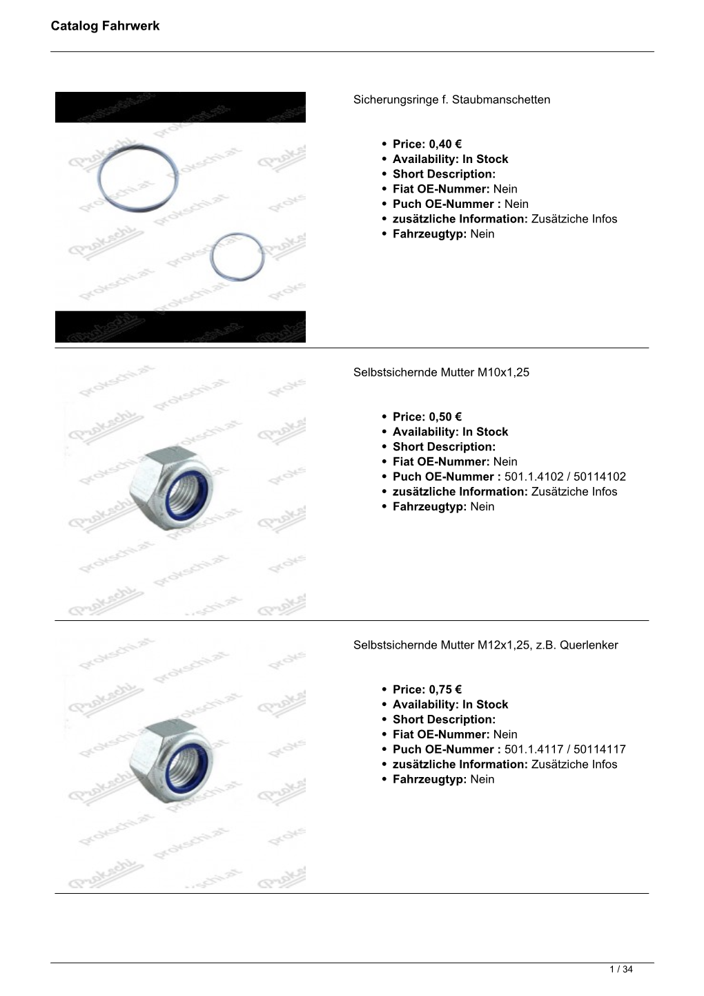 Catalog Fahrwerk