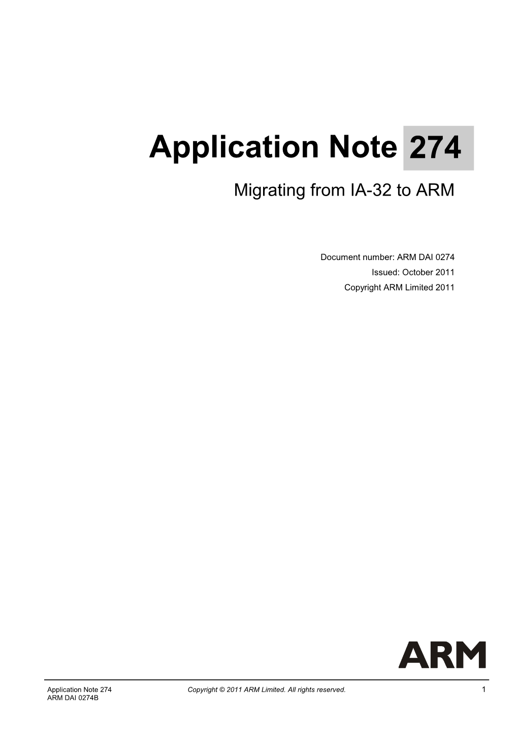 Application Note 274