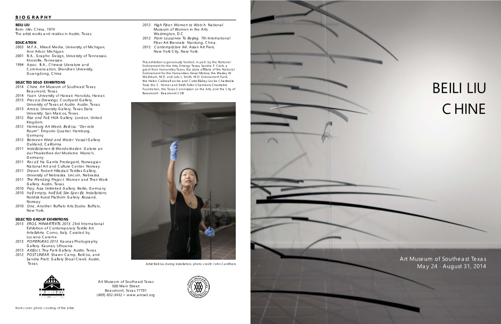 Chine Exhibition Catalogue, 2014