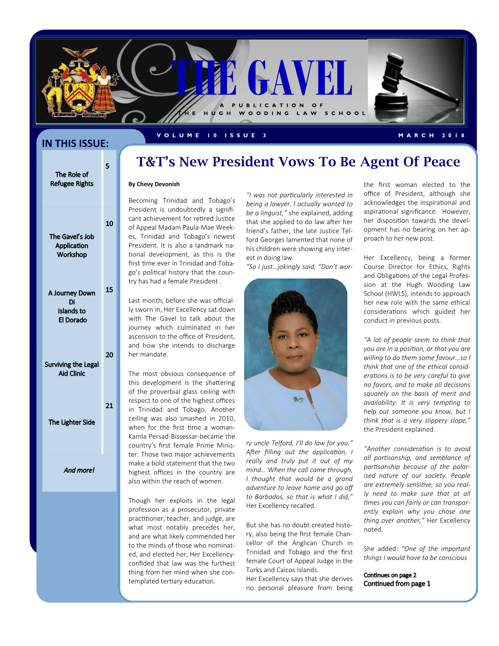 The Gavel, Volume 10, Issue 3 (Mar 2018)
