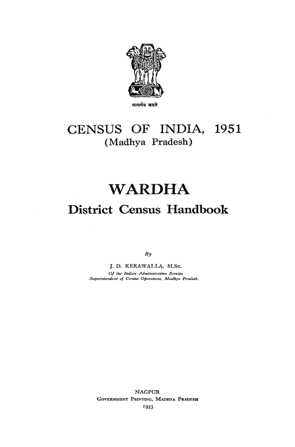 WARDHA District Census Handbook