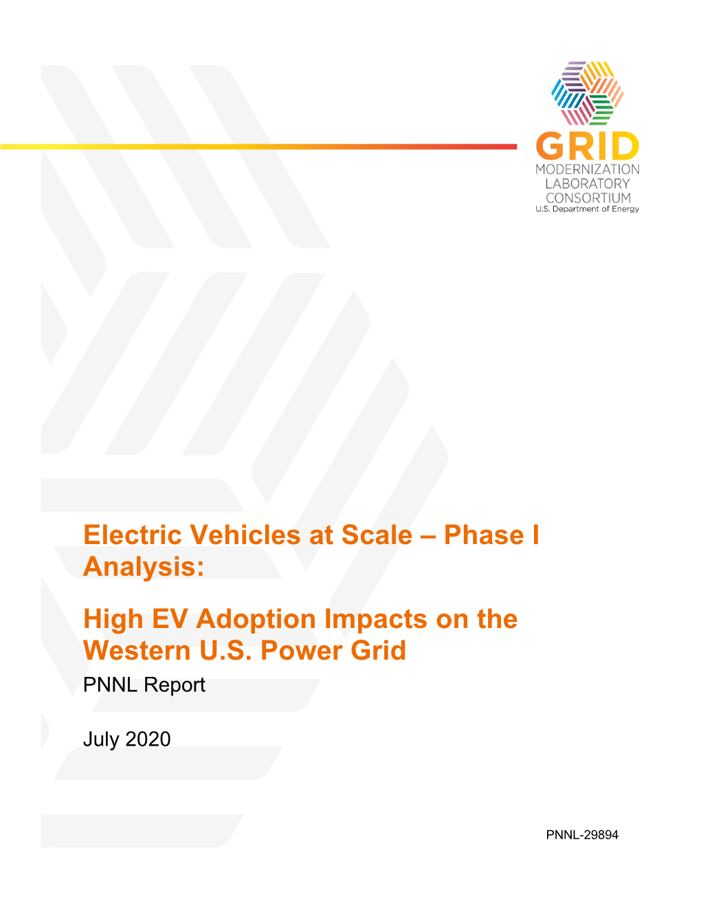 Electric Vehicles at Scale – Phase I Analysis: High EV Adoption Impacts on the Western U.S