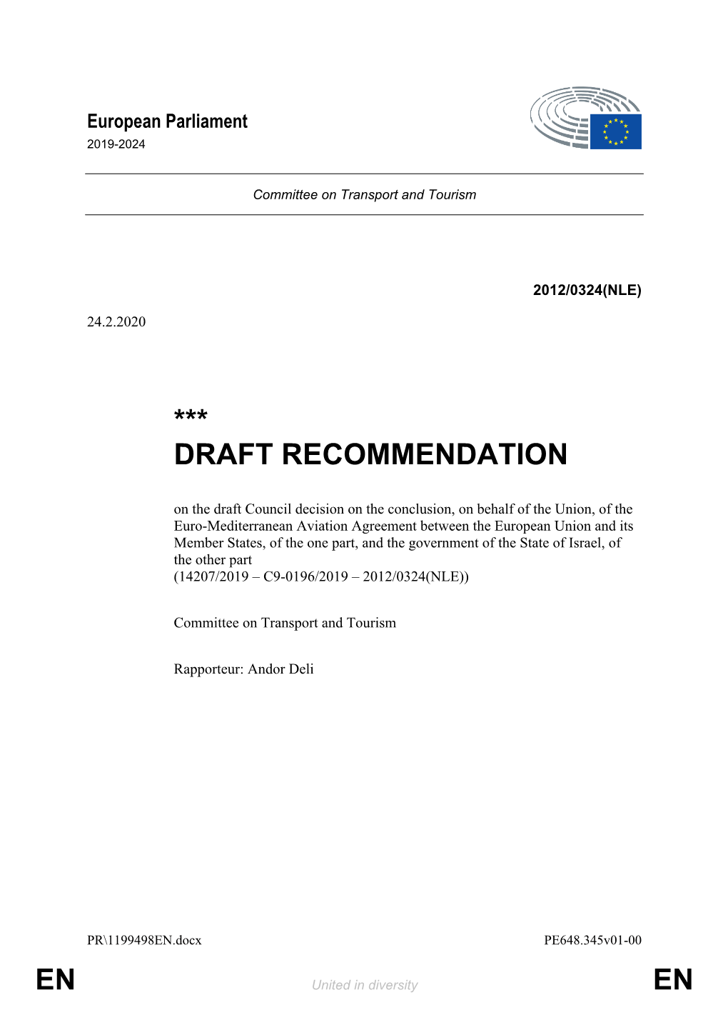 En En *** Draft Recommendation