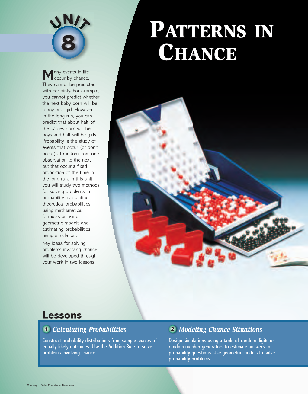 Unit 8: Patterns in Chance
