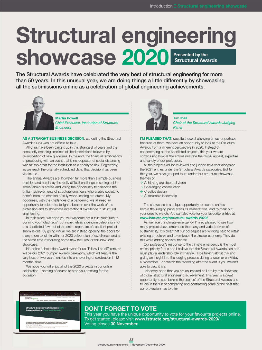 Structural Engineering Showcase 2020 Presented by the the Structural Awards Have Celebrated the Very Best of Structural Engineering for More Than 50 Years