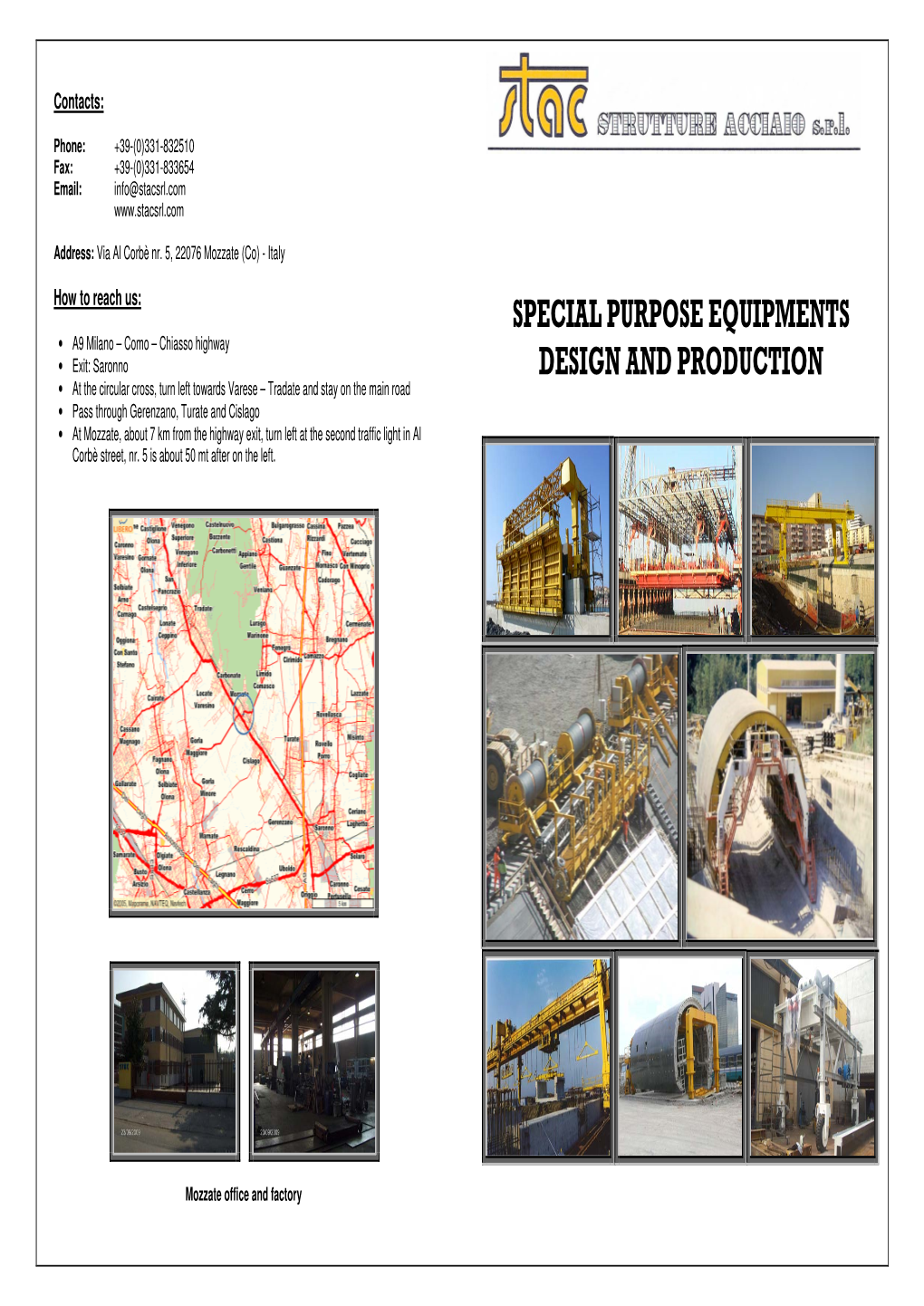 Special Purpose Equipments Design and Production
