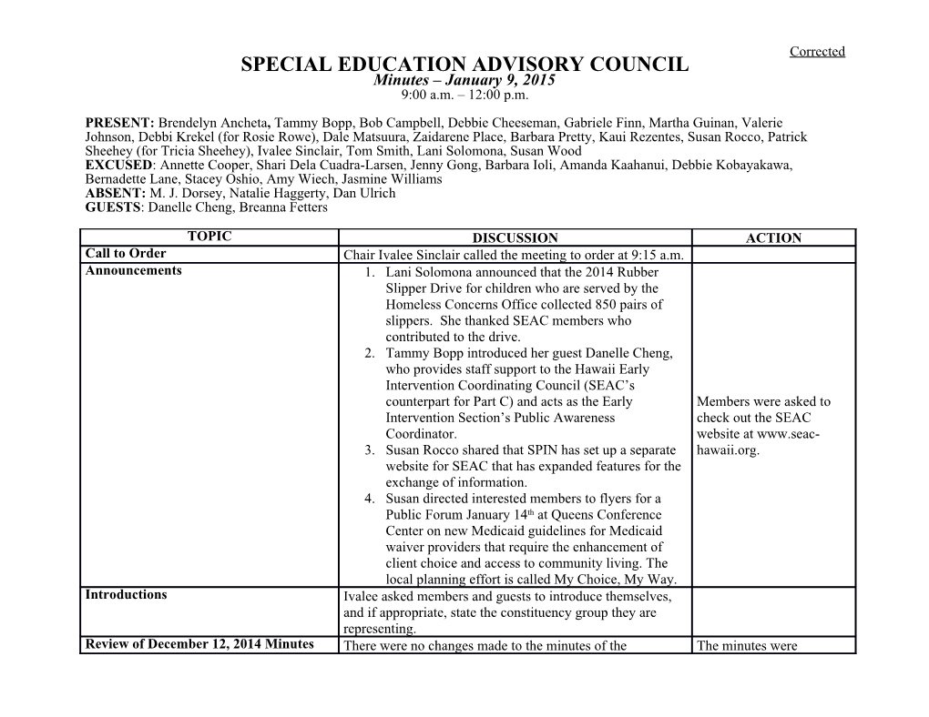 Special Education Advisory Council s1