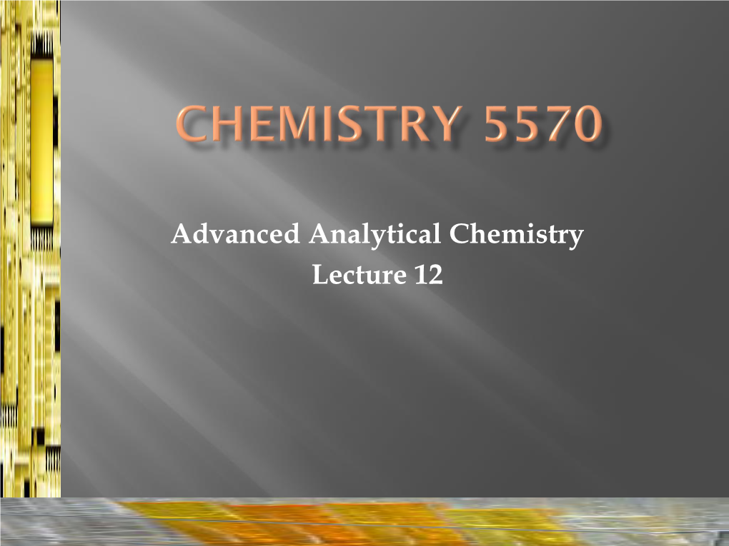 IUPAC Definition of Chromatography