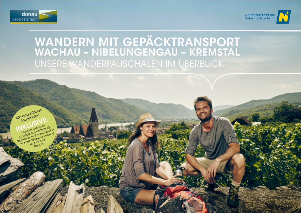Wandern Mit Gepäcktransport Wachau – Nibelungengau – Kremstal Unsere Wanderpauschalen Im Überblick