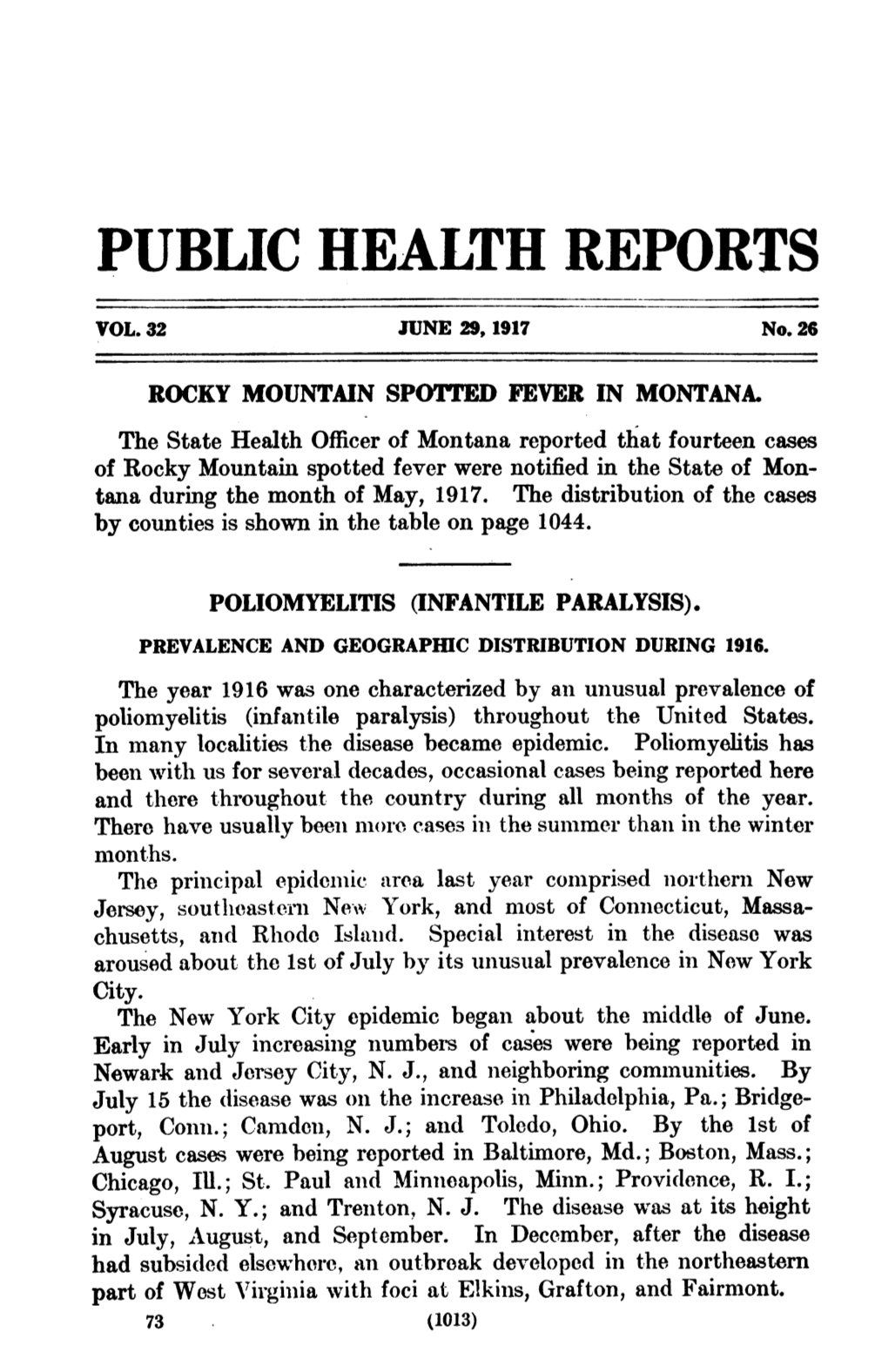 Public Health Reports