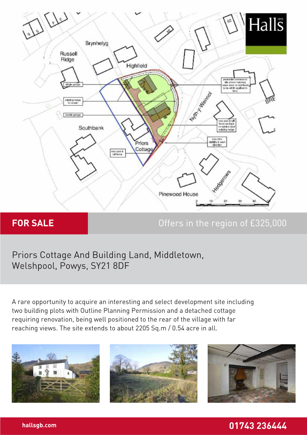 Priors Cottage and Building Land, Middletown, Welshpool, Powys, SY21 8DF