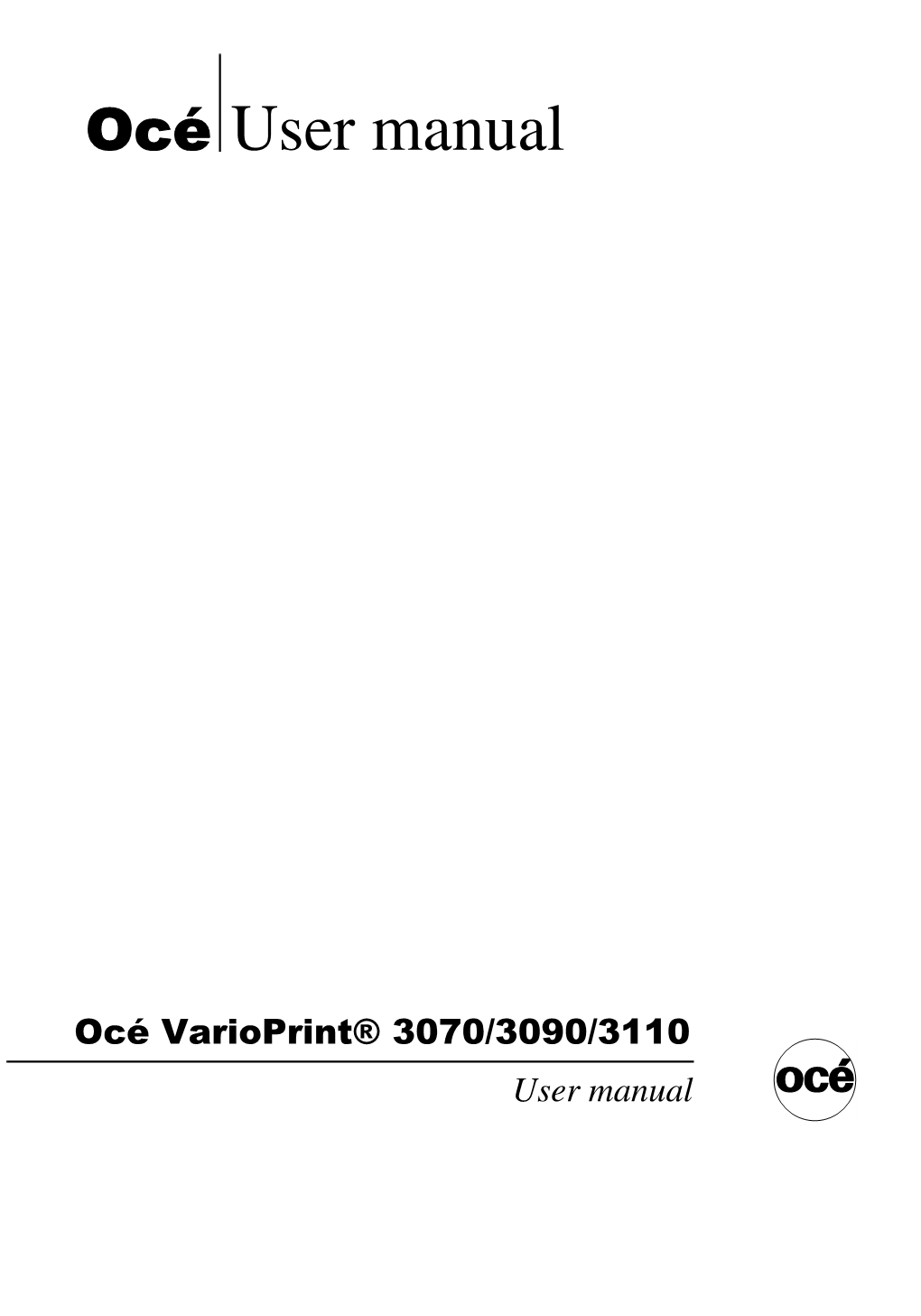 Oce User Manual