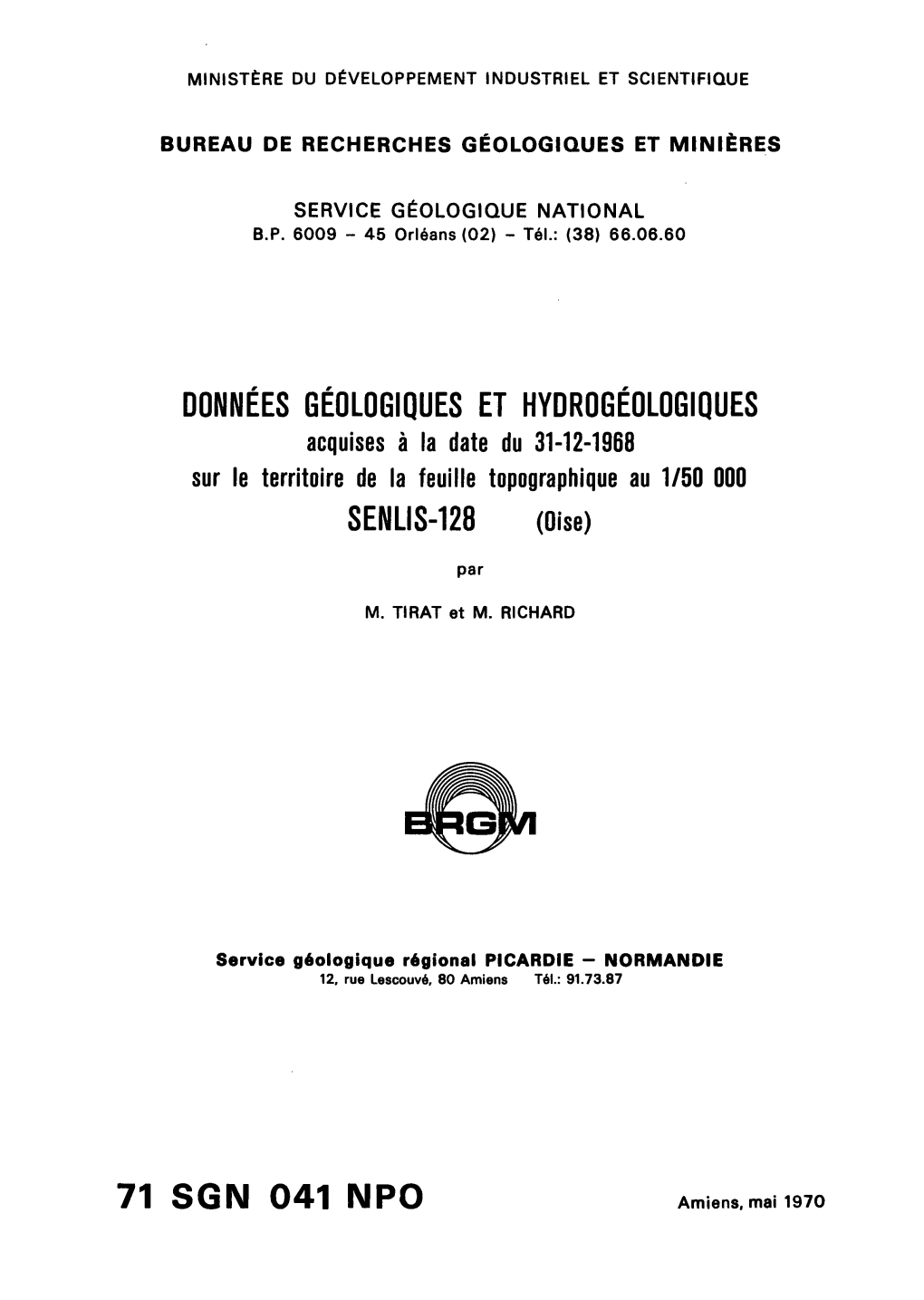 Données Géologiques Et Hydrogéologiques