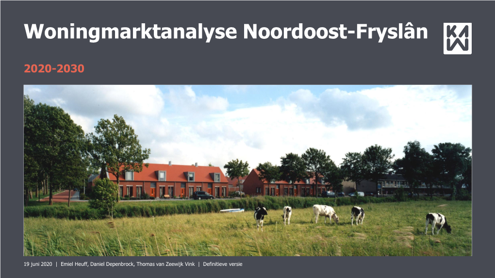 Woningmarktanalyse Noordoost-Fryslân