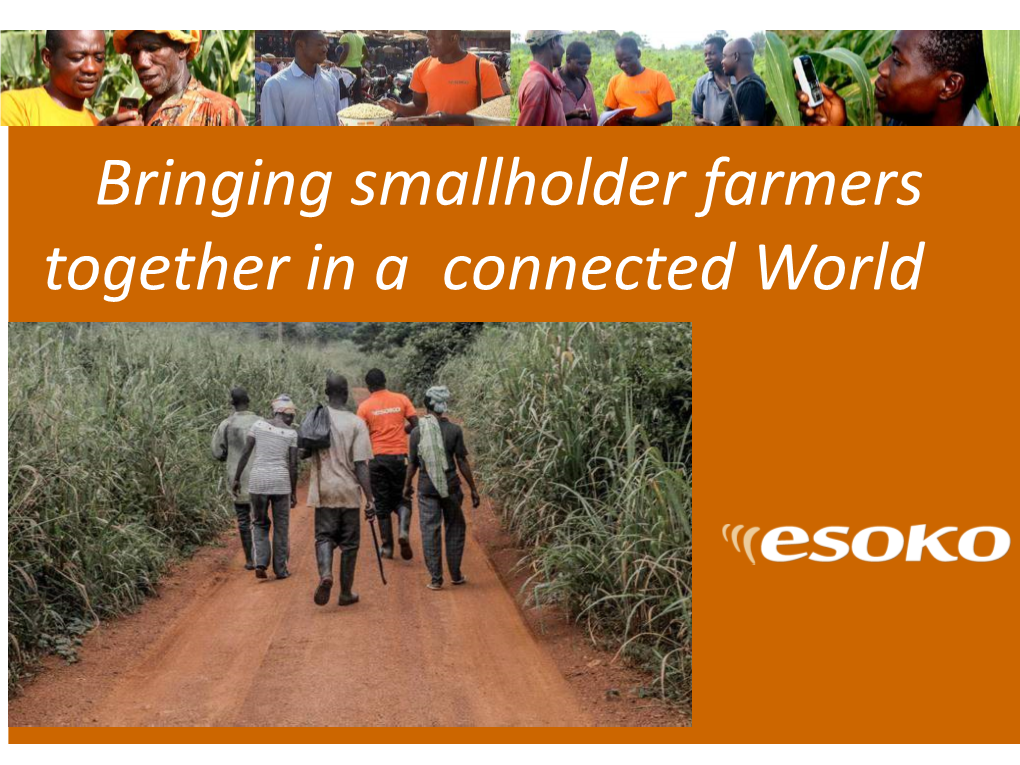 Bringing Smallholder Farmers Together in a Connected World