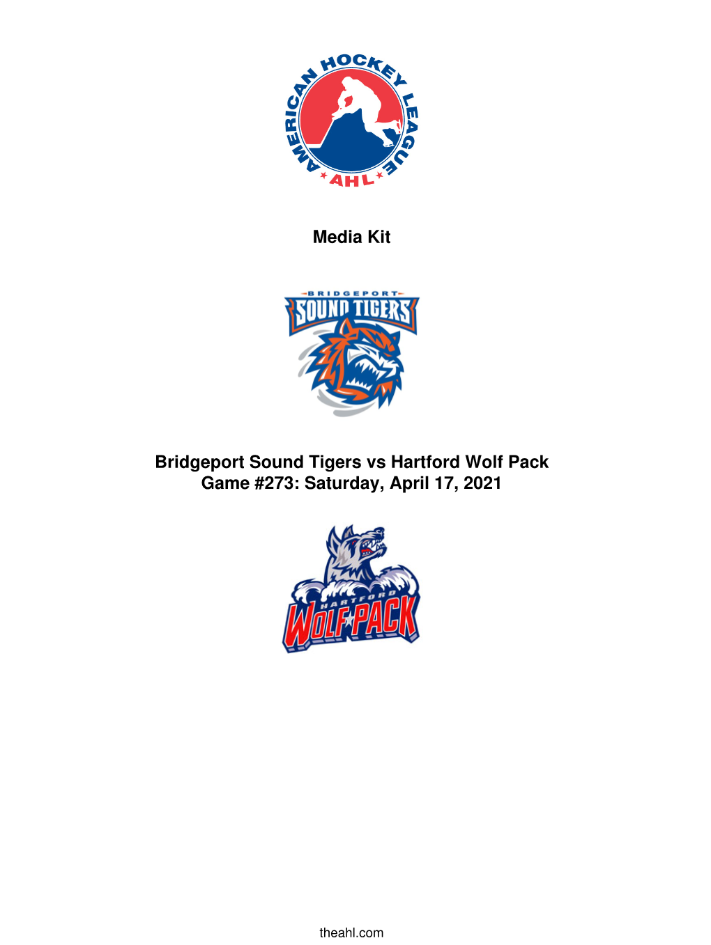 Media Kit Bridgeport Sound Tigers Vs Hartford Wolf Pack Game