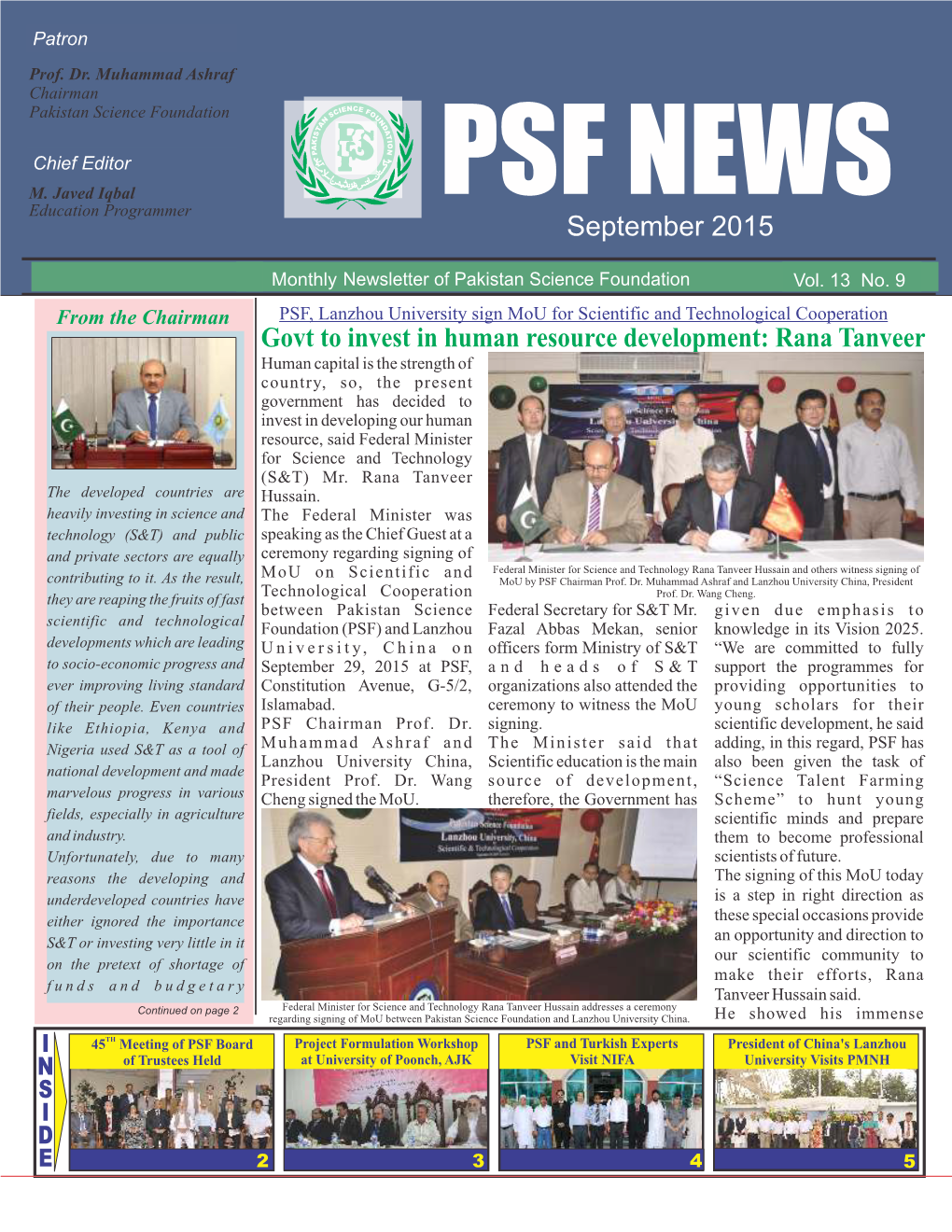 News Letter September 2015