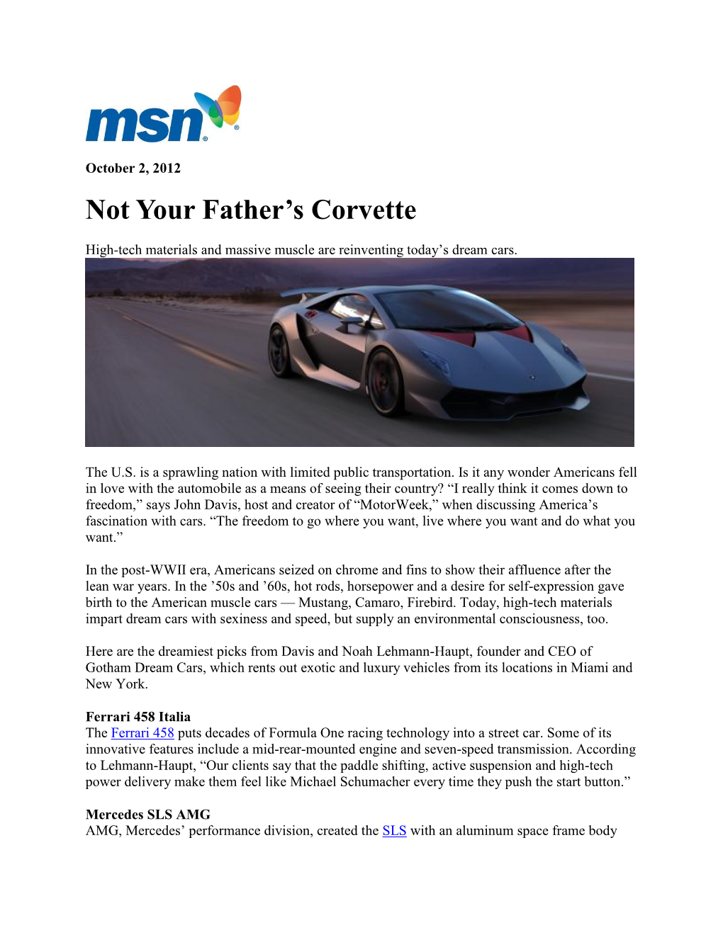 Not Your Father's Corvette