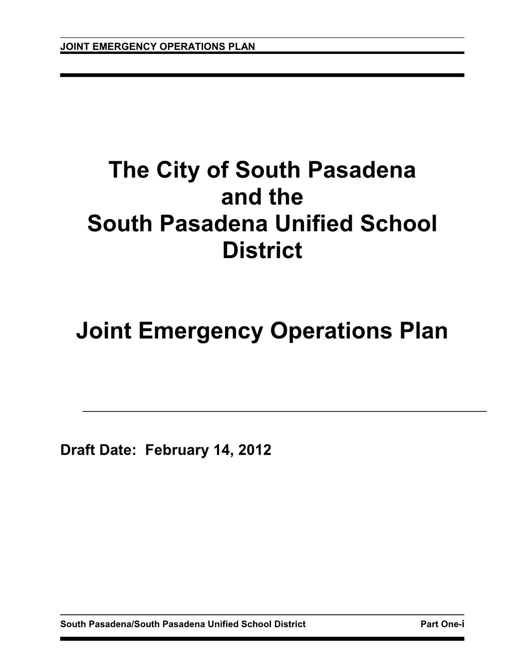 An Emergency Operations Plan