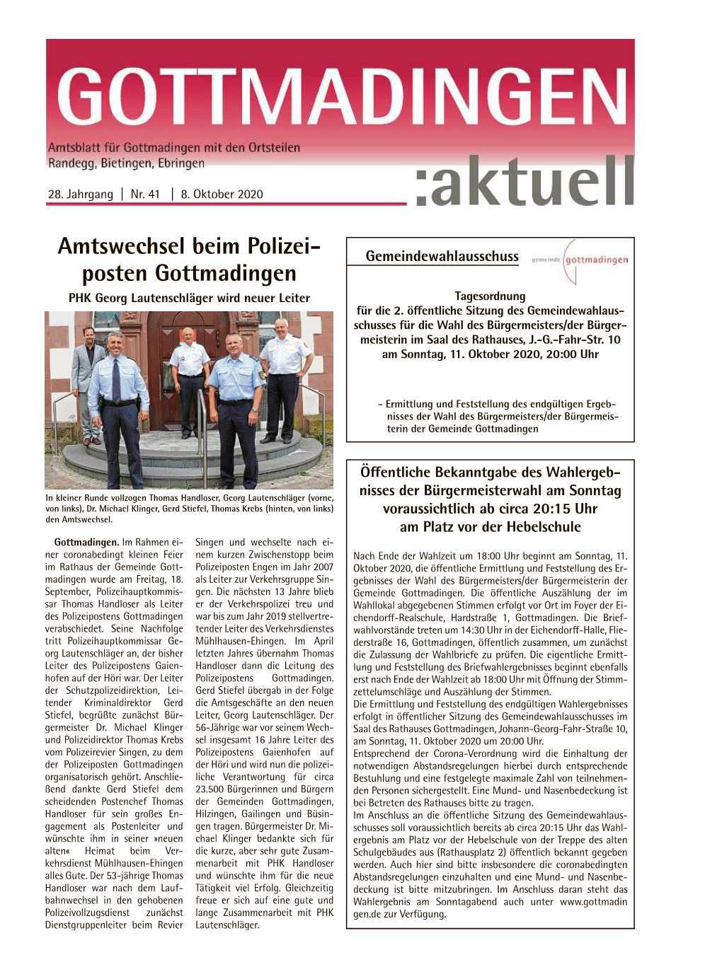 Amtsblatt Nr.41 08.10.2020