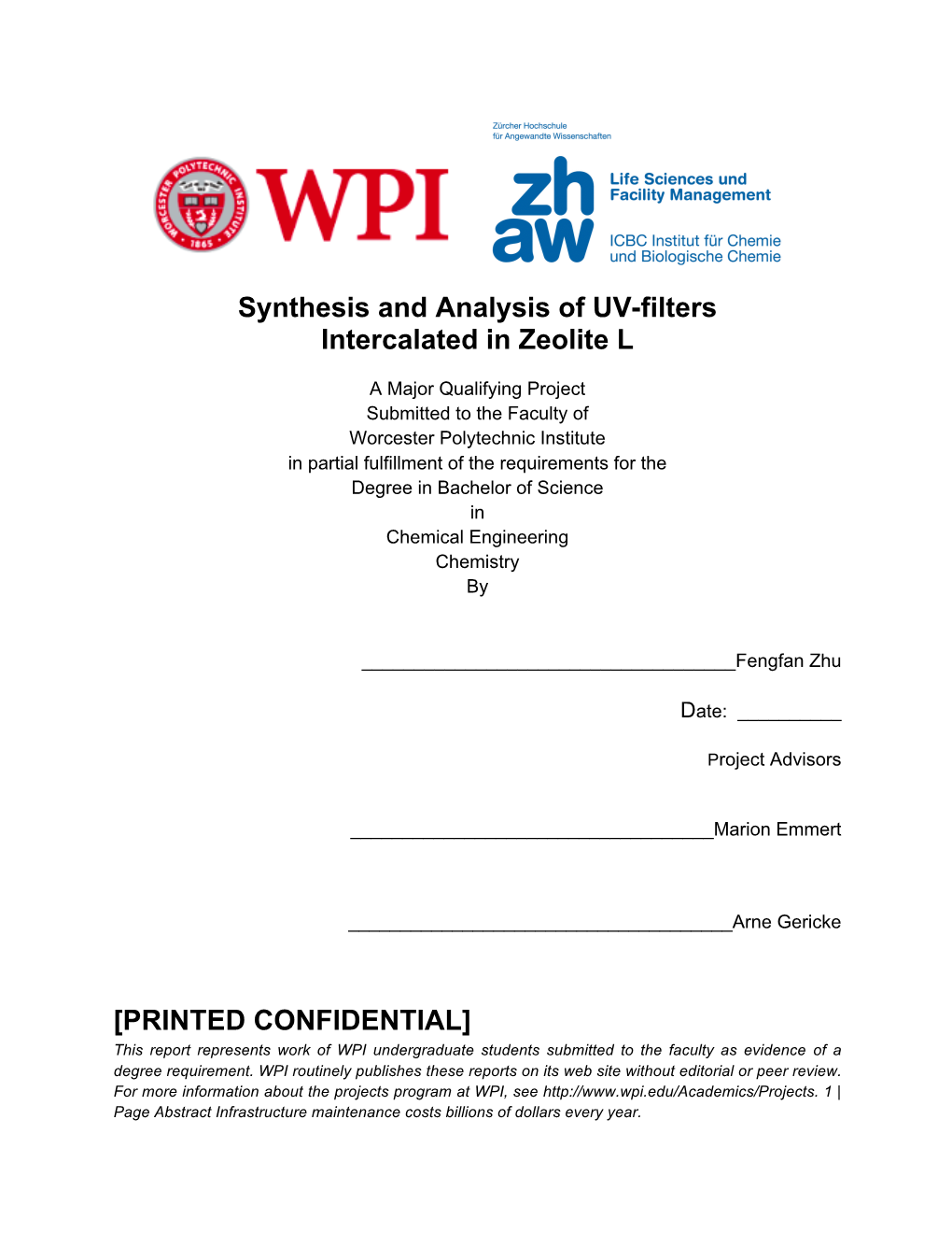 Synthesis and Analysis of UV-Filters Intercalated in Zeolite L