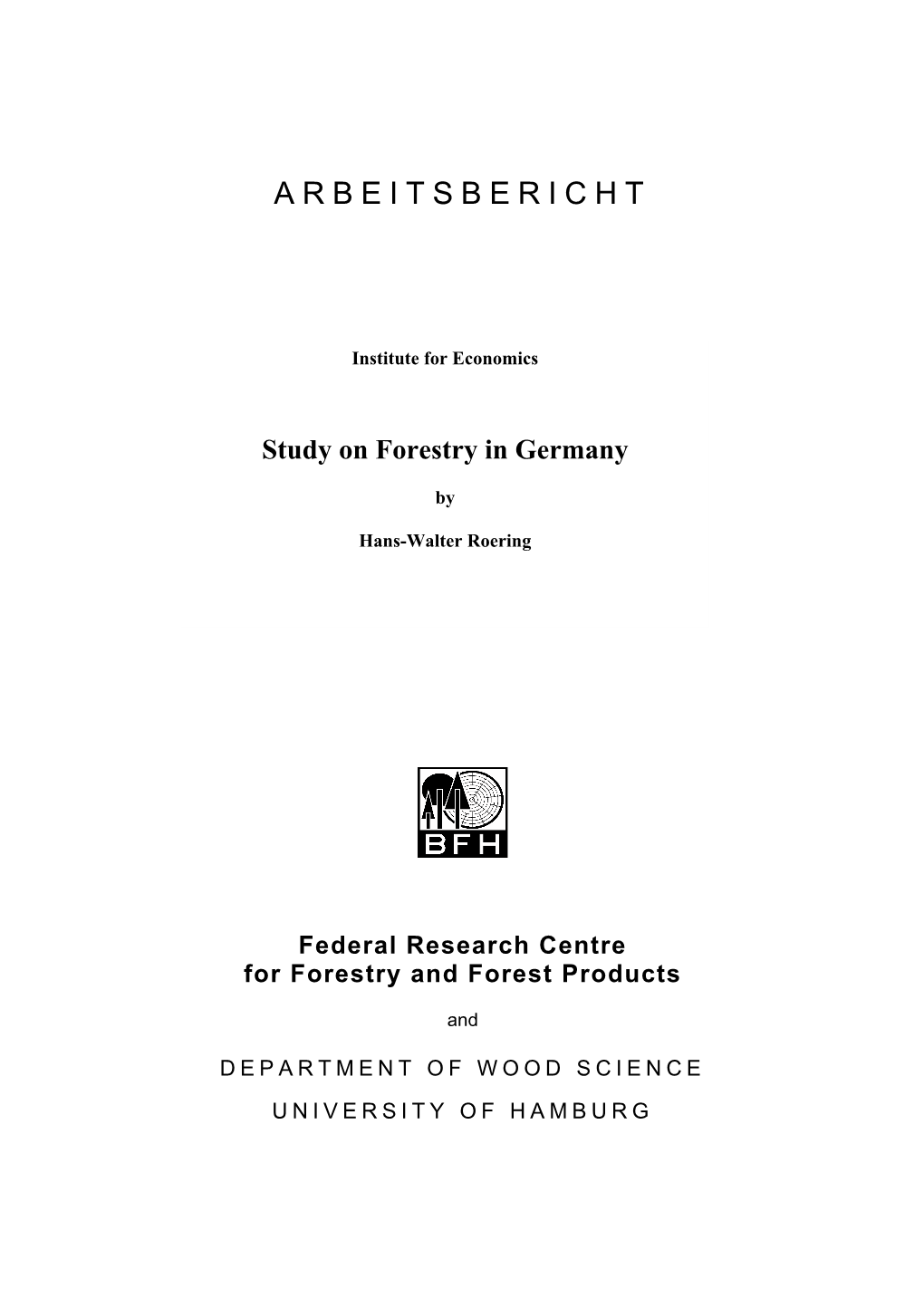 Study on Forestry in Germany