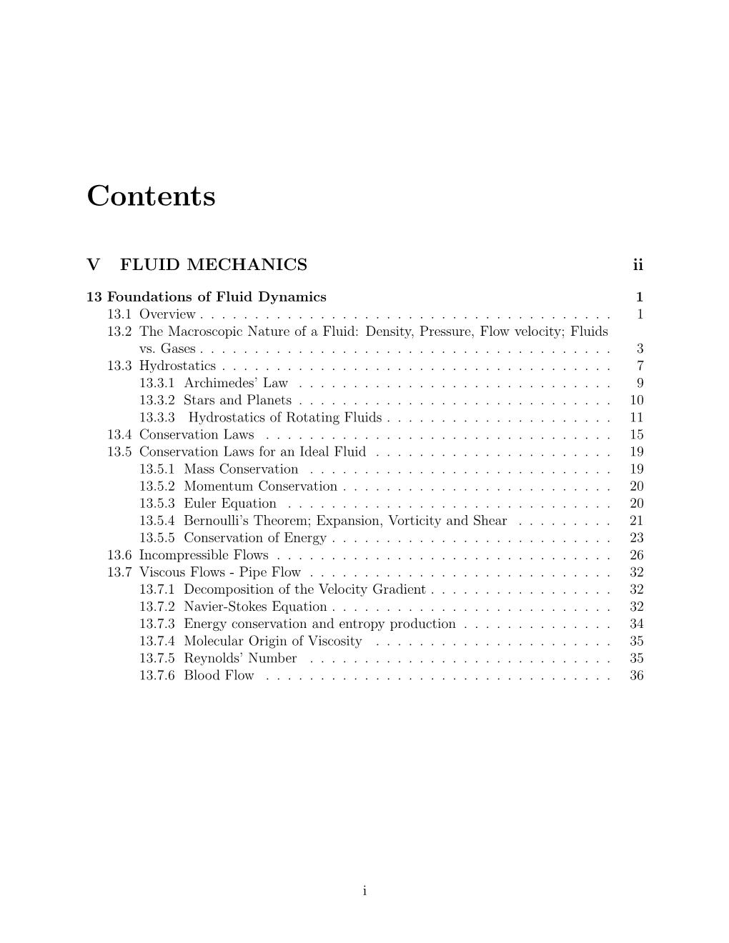 Foundations of Fluid Dynamics [Version 1013.1.K]