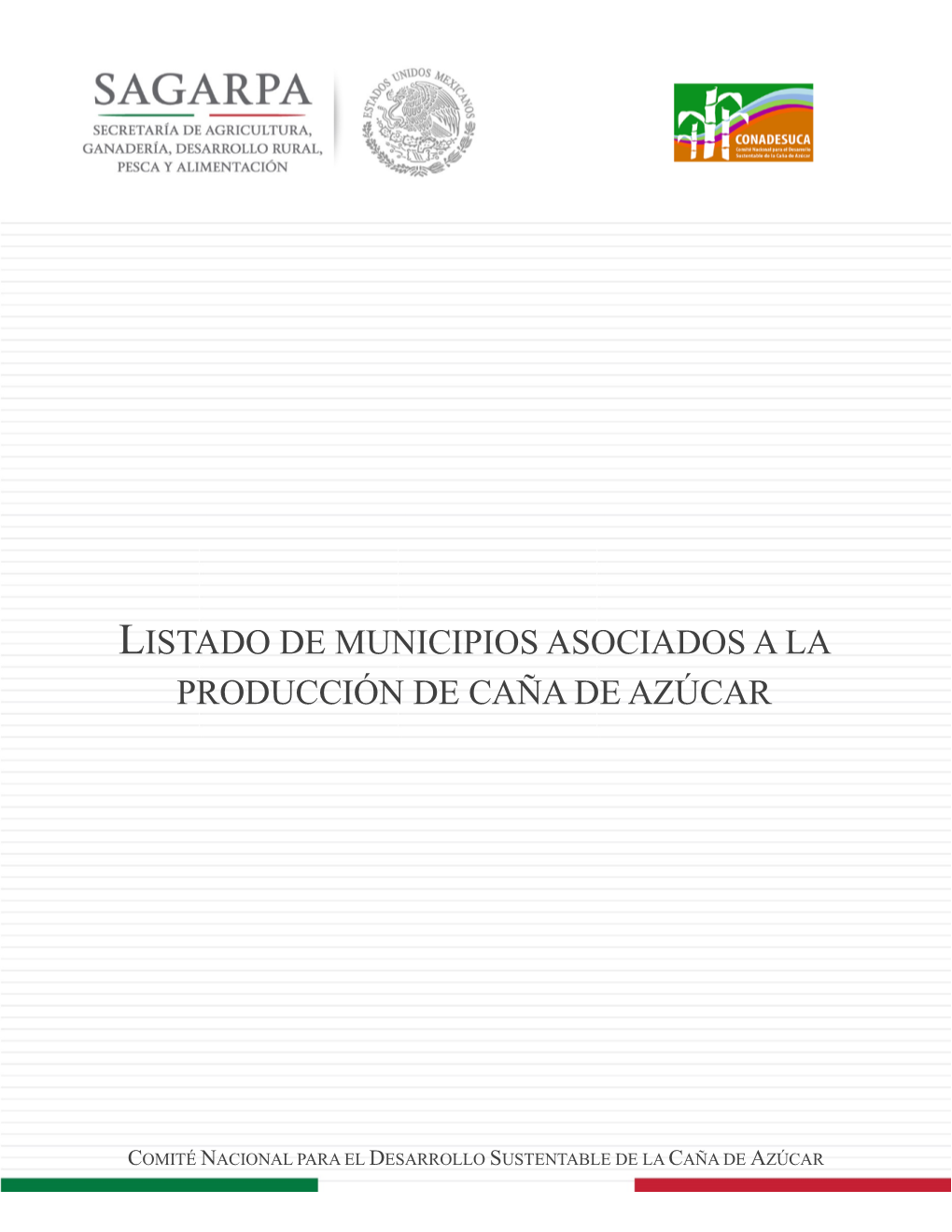 Listado De Municipios Asociados a La Producción De Caña De Azúcar