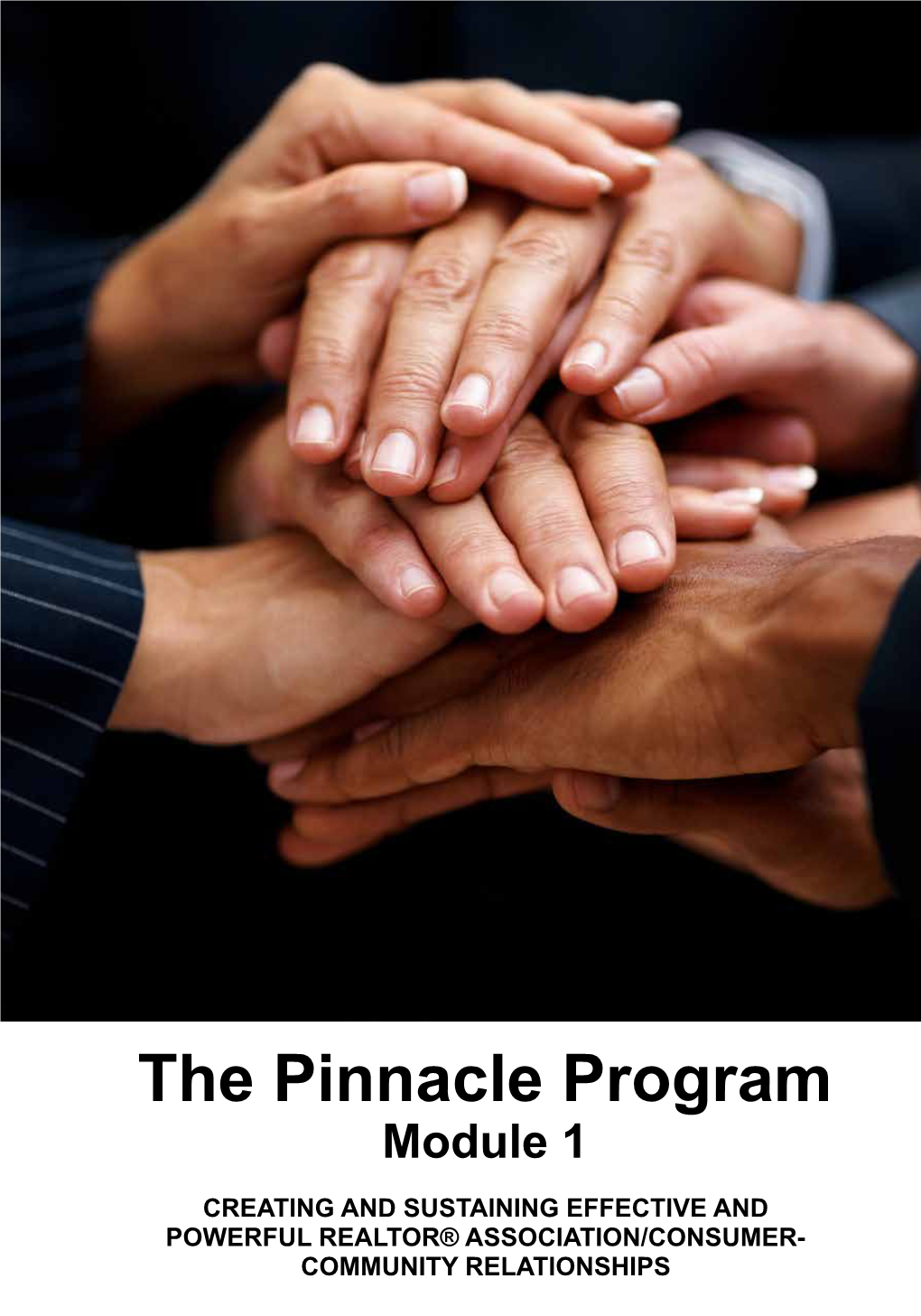 The Pinnacle Program Module 1 CREATING and SUSTAINING EFFECTIVE and POWERFUL REALTOR® ASSOCIATION/CONSUMER- COMMUNITY RELATIONSHIPS This Pinnacle Manual Belongs To