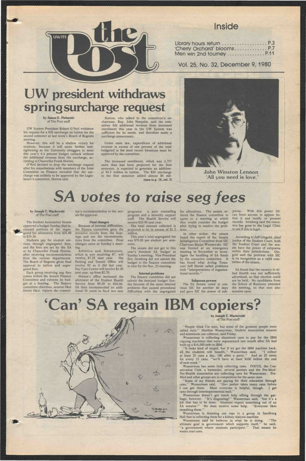 SA Votes to Raise Seg Fees 'Can5 SA Regain IBM Copiers?