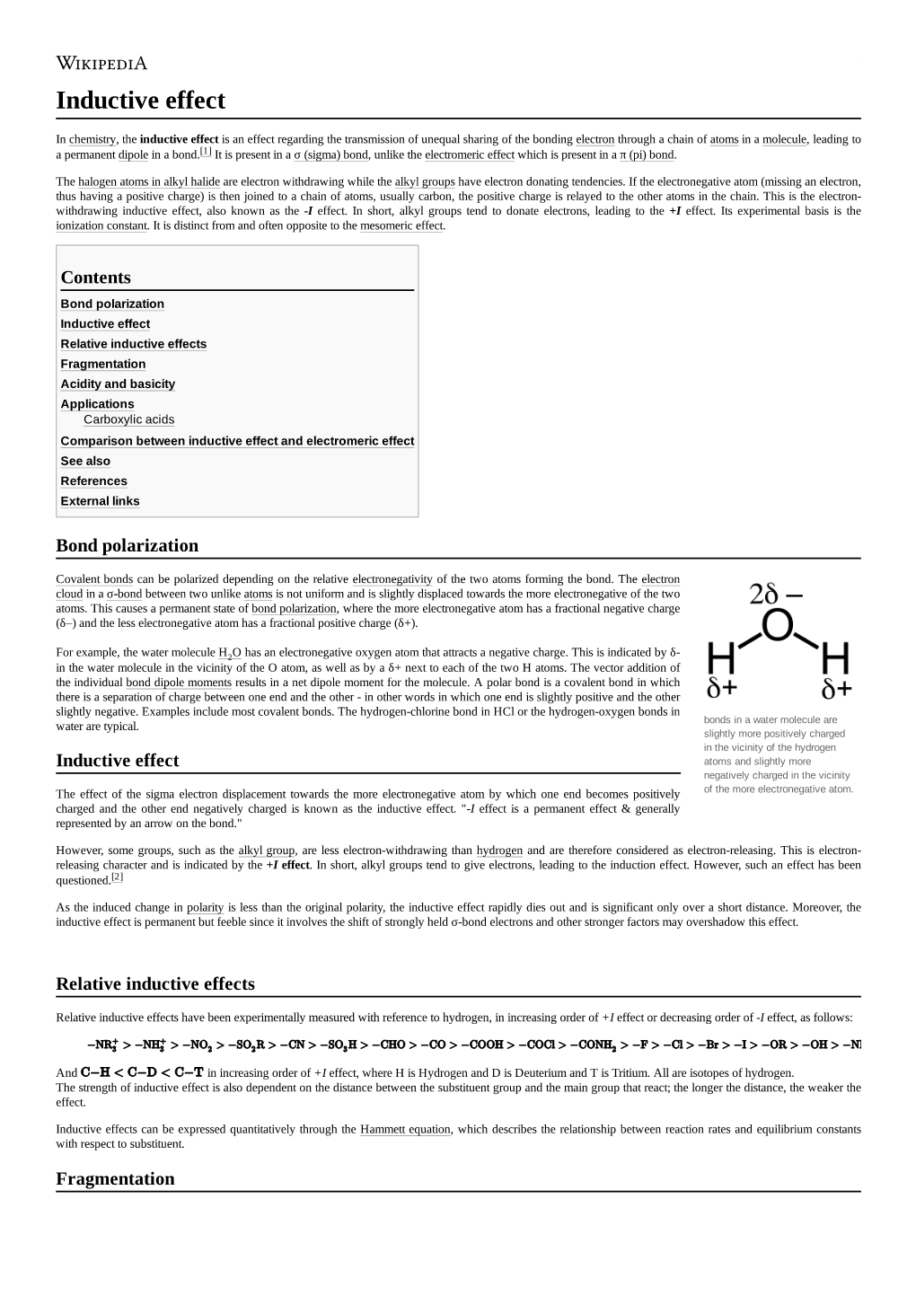 Inductive Effect