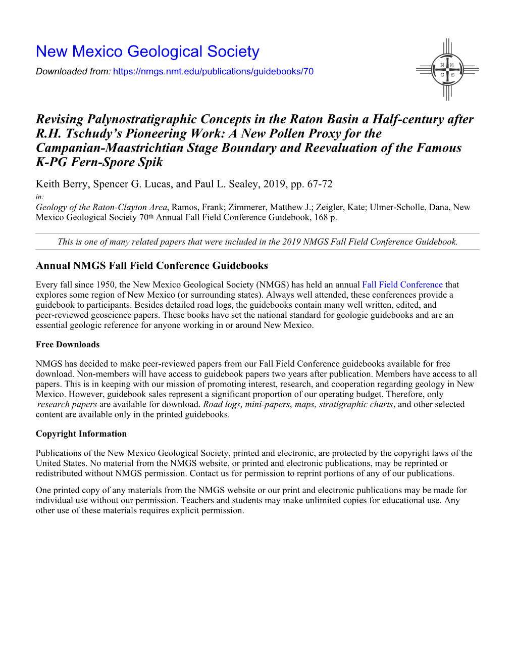 Revising Palynostratigraphic Concepts in the Raton Basin a Half-Century After RH Tschudy's Pioneering Work