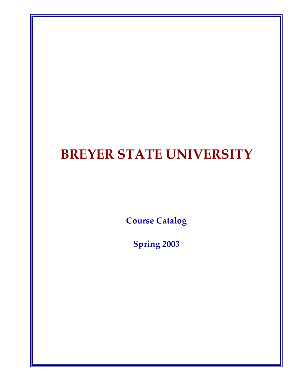 Breyer State University