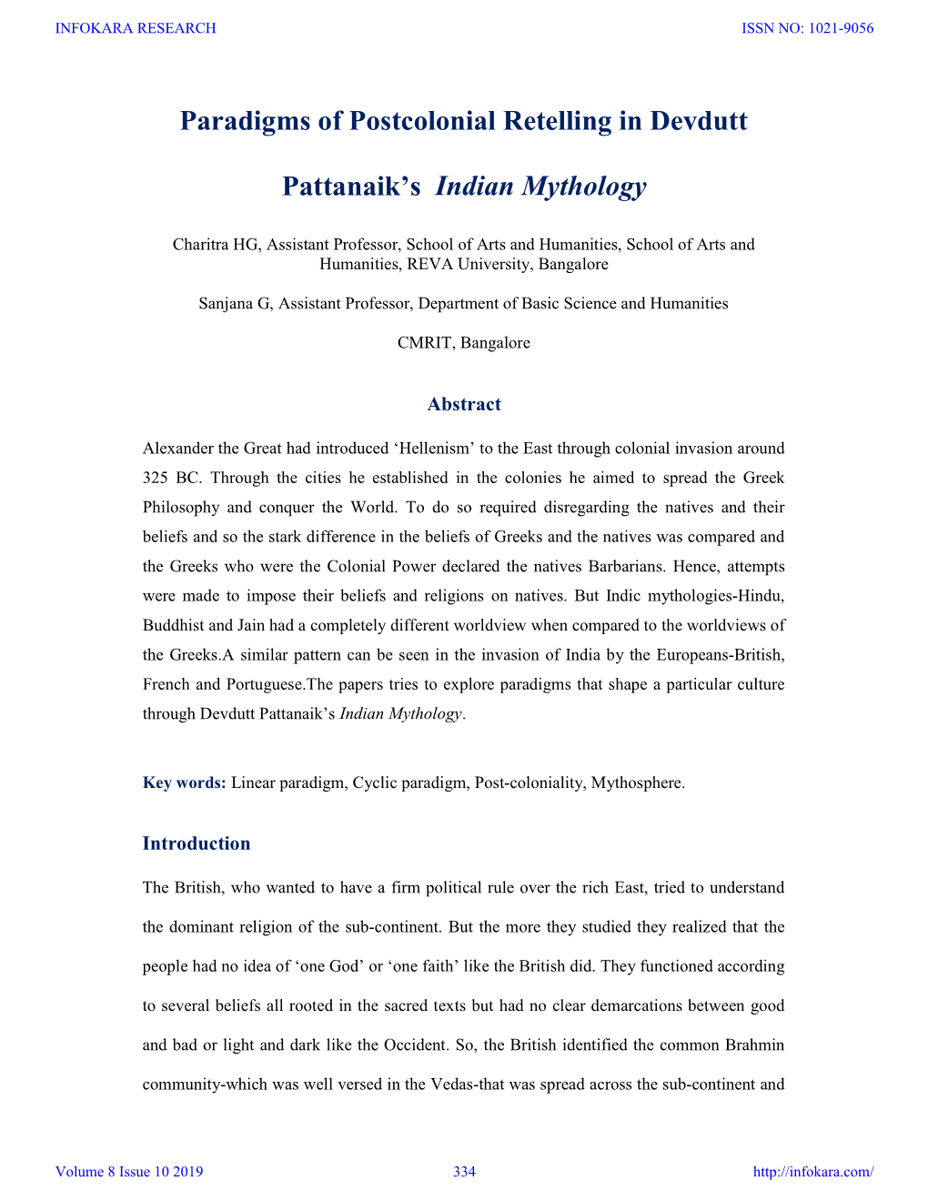 Paradigms of Postcolonial Retelling in Devdutt Pattanaik's Indian Mythology