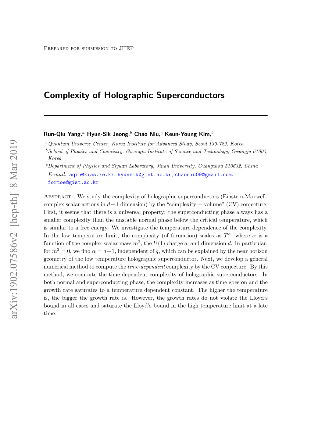 Complexity of Holographic Superconductors