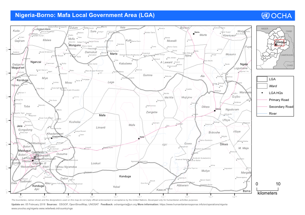 Nigeria-Borno: Mafa Local Government Area (LGA)
