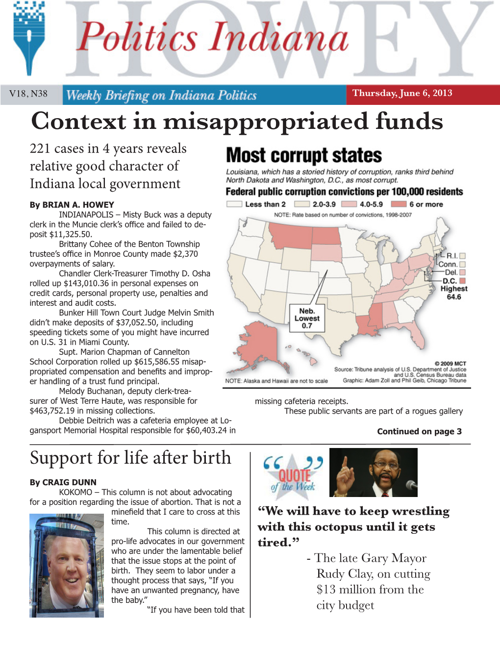 Context in Misappropriated Funds 221 Cases in 4 Years Reveals Relative Good Character of Indiana Local Government by BRIAN A