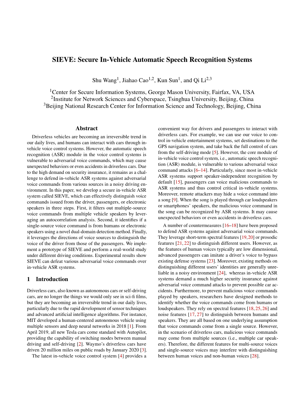 SIEVE: Secure In-Vehicle Automatic Speech Recognition Systems