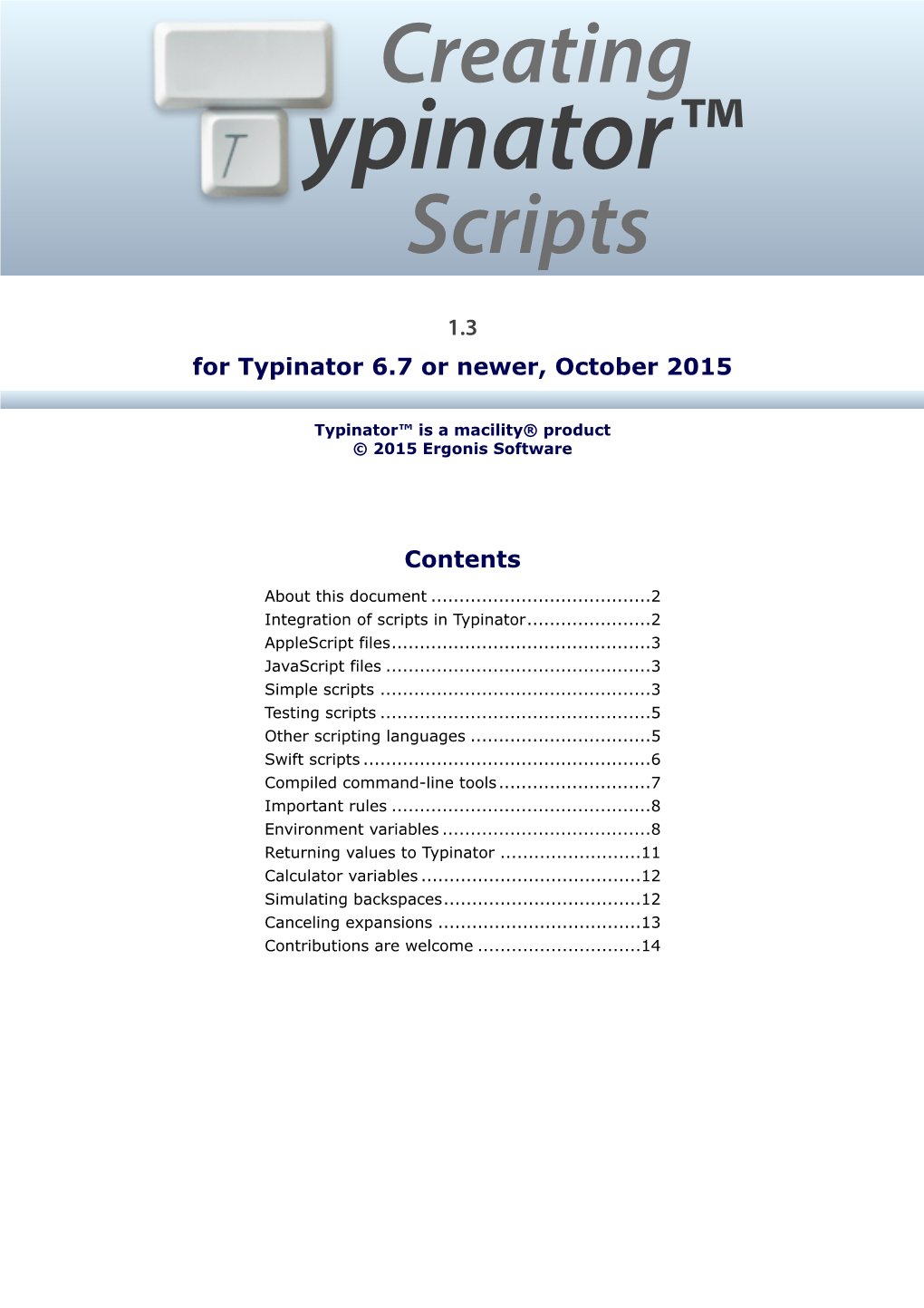 Creating Typinator Scripts Version 1.3