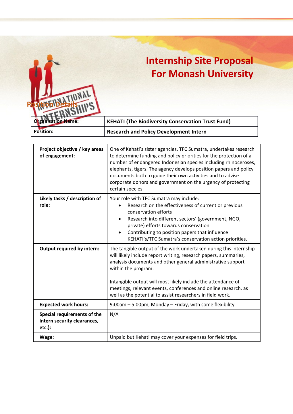 For Monash University