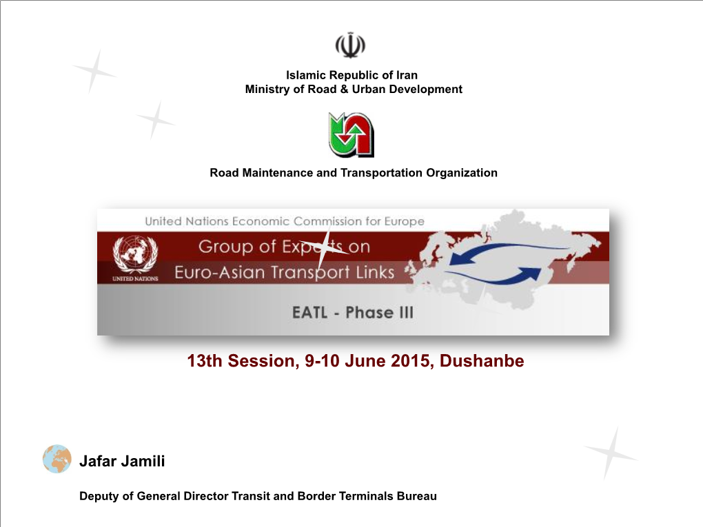 13Th Session, 9-10 June 2015, Dushanbe