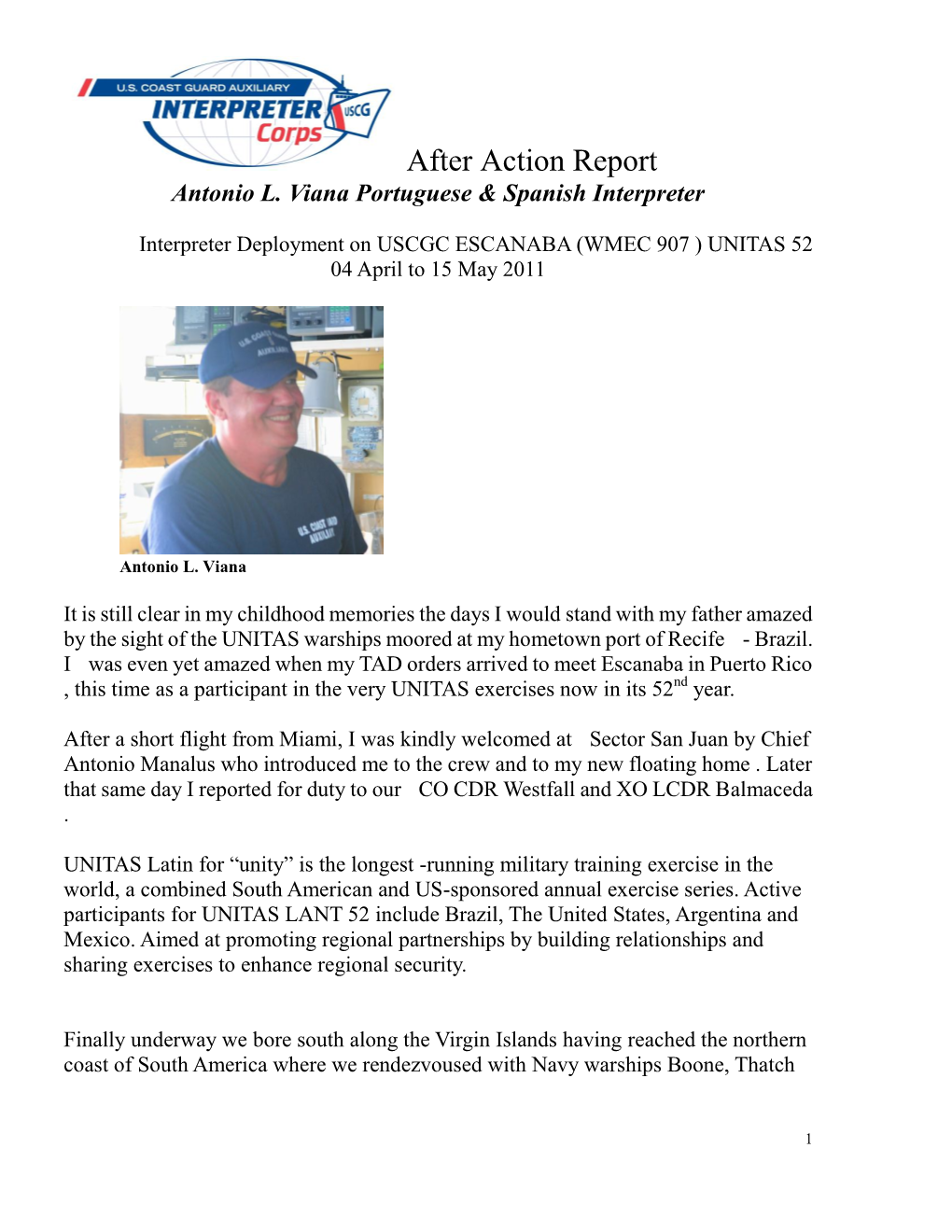 After Action Report Antonio L