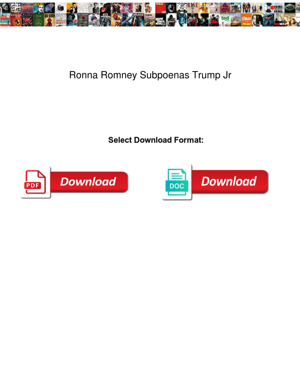 Ronna Romney Subpoenas Trump Jr