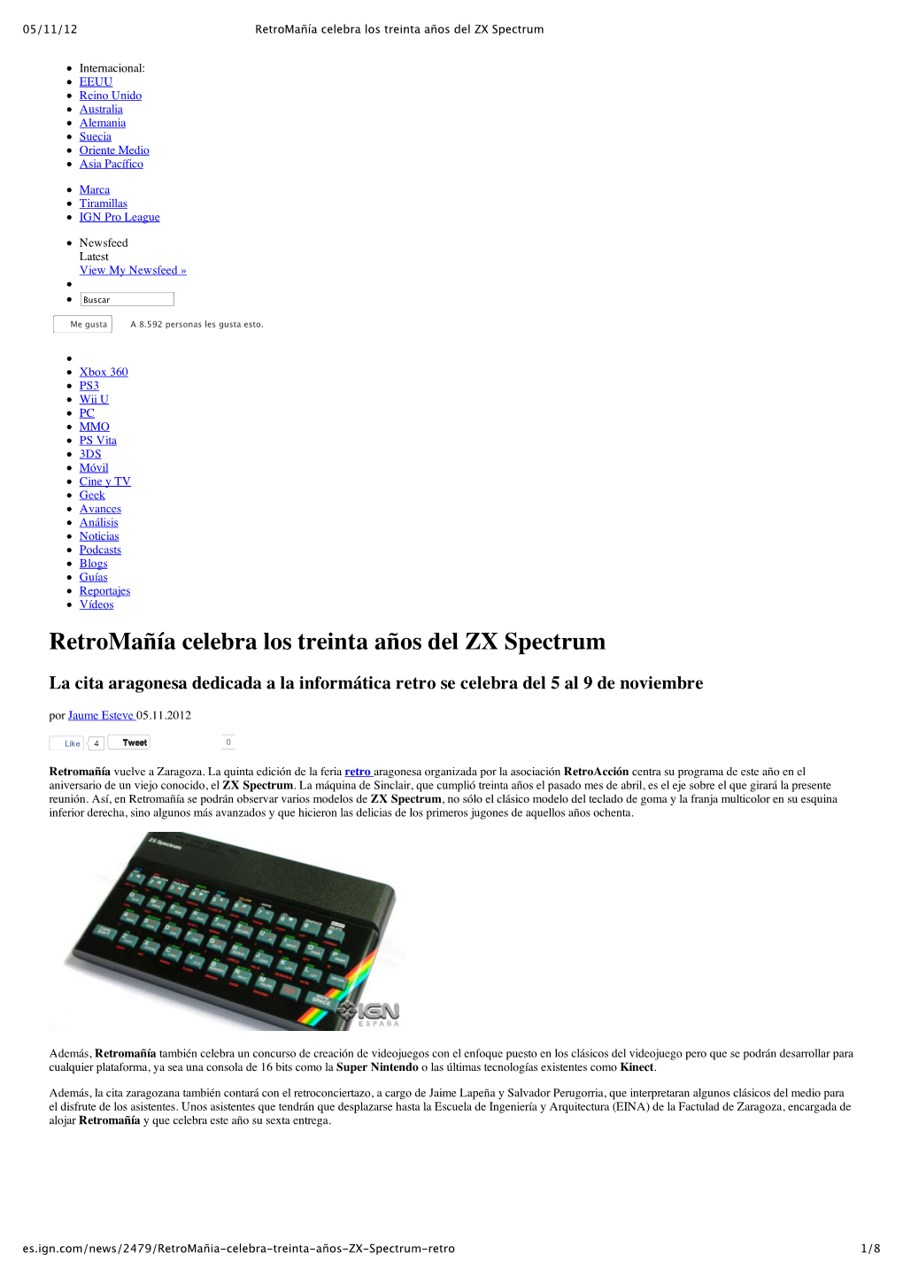 Retromañía Celebra Los Treinta Años Del ZX Spectrum