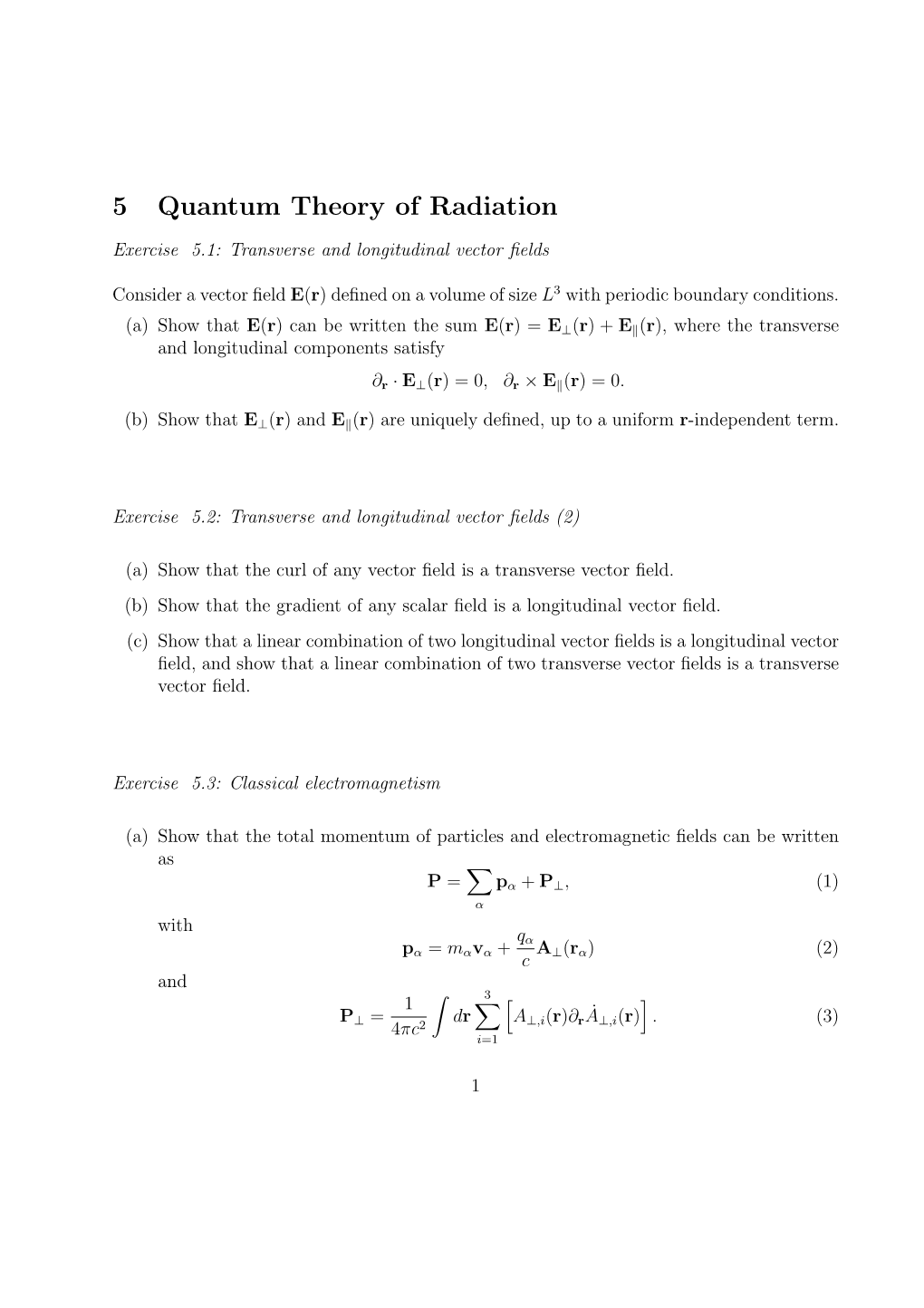 5 Quantum Theory of Radiation