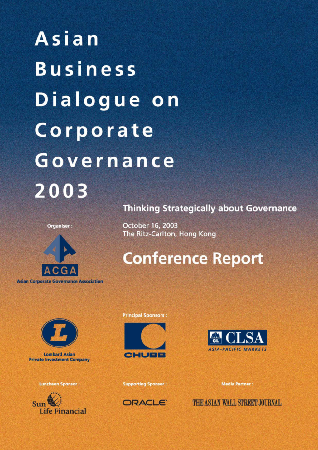 2003 Conference Report.Pdf