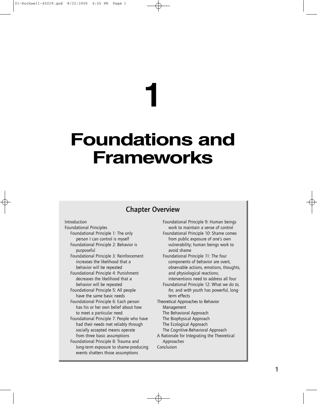 Foundations and Frameworks