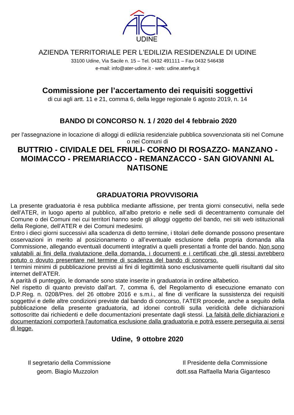 Buttrio - Cividale Del Friuli- Corno Di Rosazzo- Manzano - Moimacco - Premariacco - Remanzacco - San Giovanni Al Natisone
