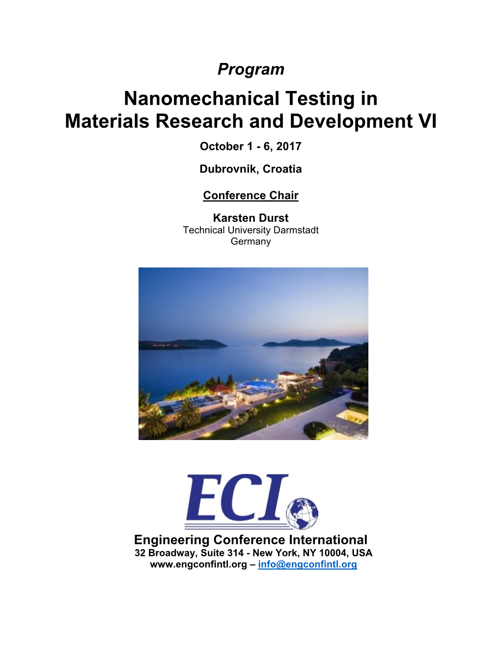 Nanomechanical Testing in Materials Research and Development VI