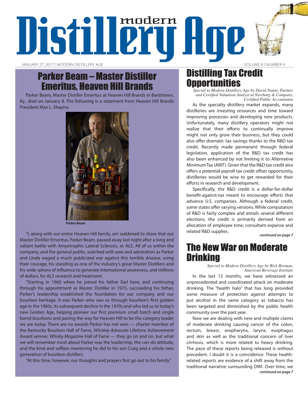 Parker Beam – Master Distiller Emeritus, Heaven Hill Brands